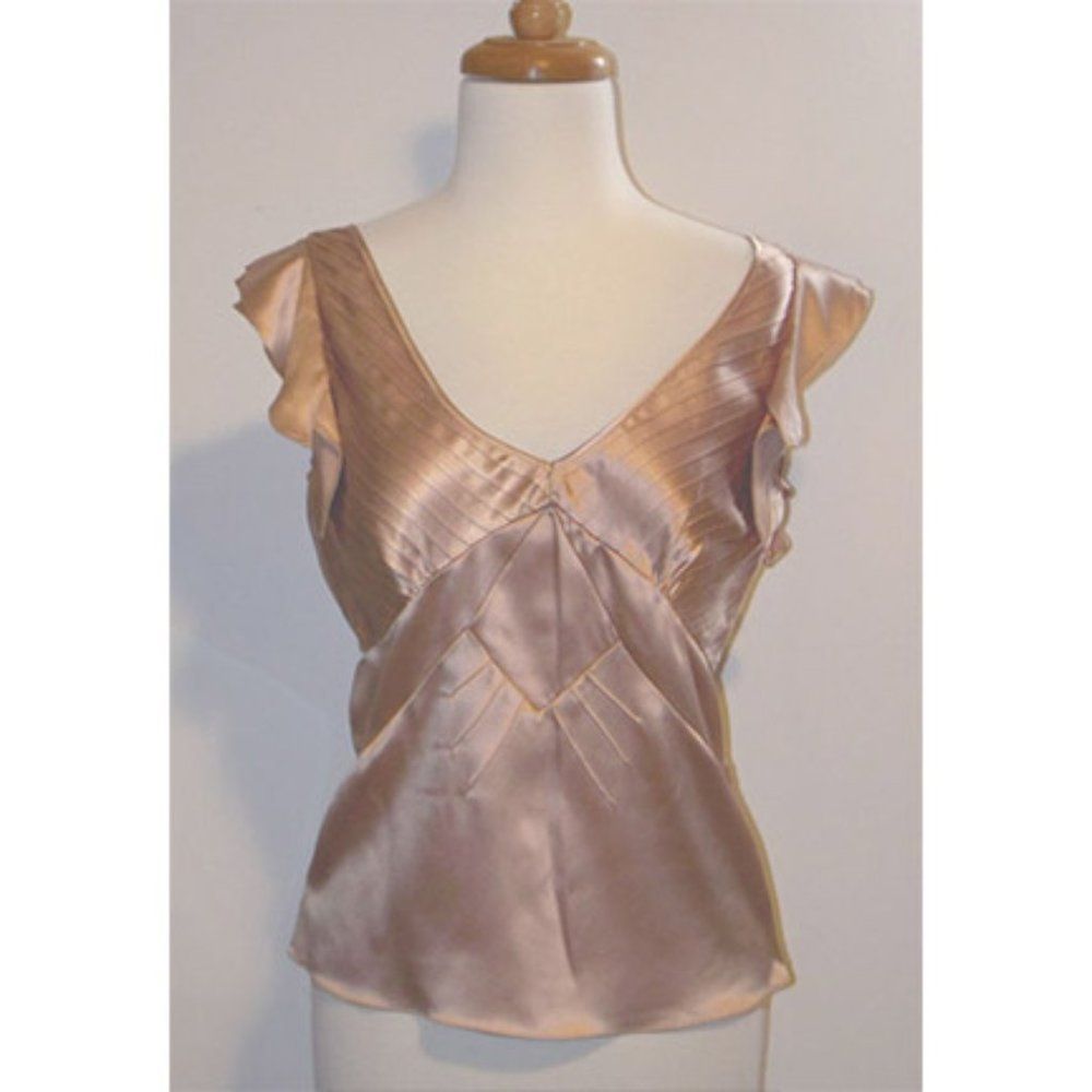 Mint V-Neck Pintuck Top
